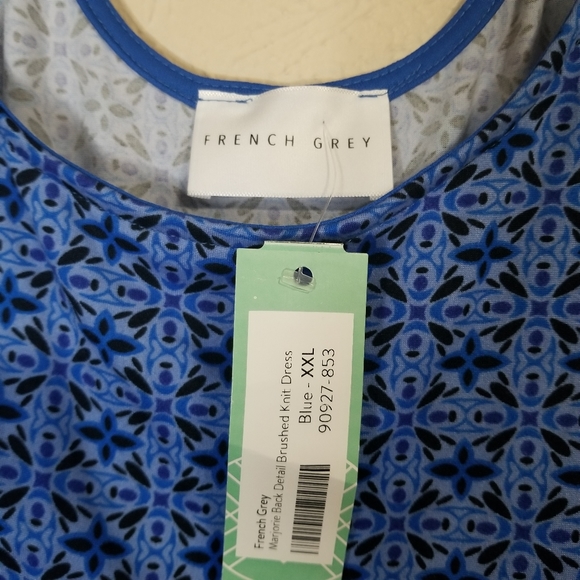 French Grey Stitch Fix Marjorie Blue Knit Dress - Picture 6 of 8